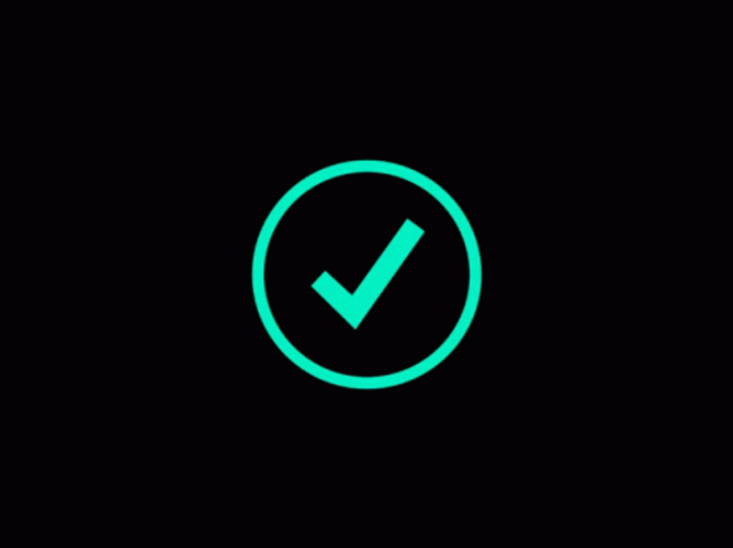 Black Background Yes Check Mark GIF