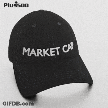 Black Baseball Cap Says Market Cap GIF