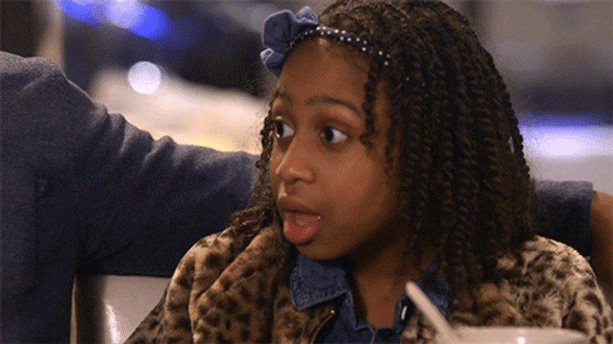 Black Beautiful Girl Shocked Stank Face Reaction GIF