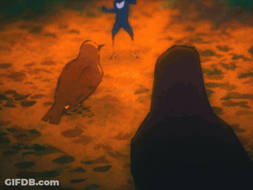 Black Bird Perched On Side Of House GIF