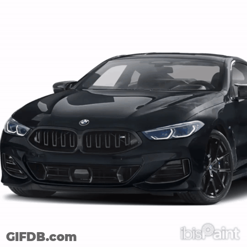 Black BMW With Black Grille GIF
