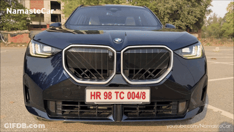 Black BMW With License Plate HR 98 TC 004/8 GIF