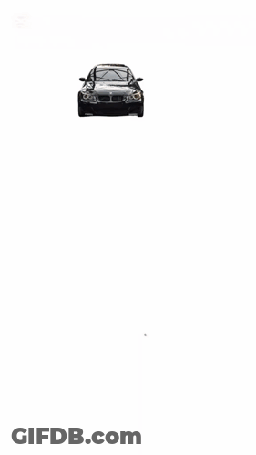Black BMW With License Plate MXC 575E GIF