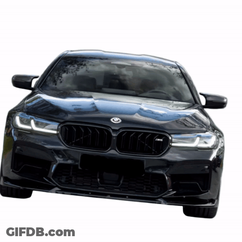 Black BMW With Logo On Front GIF