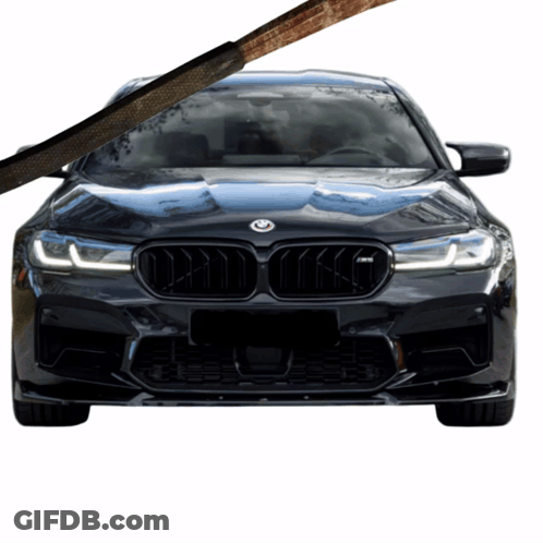 Black BMW With M On Hood GIF