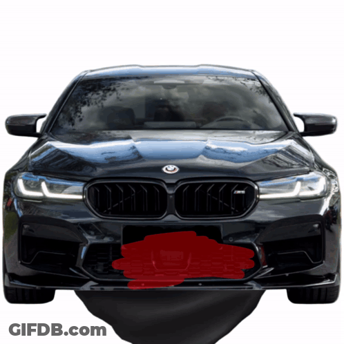 Black BMW With Red NC License Plate GIF