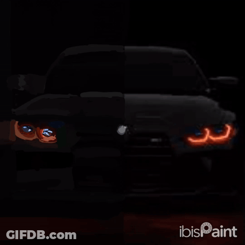 Black BMW With White License Plate GIF