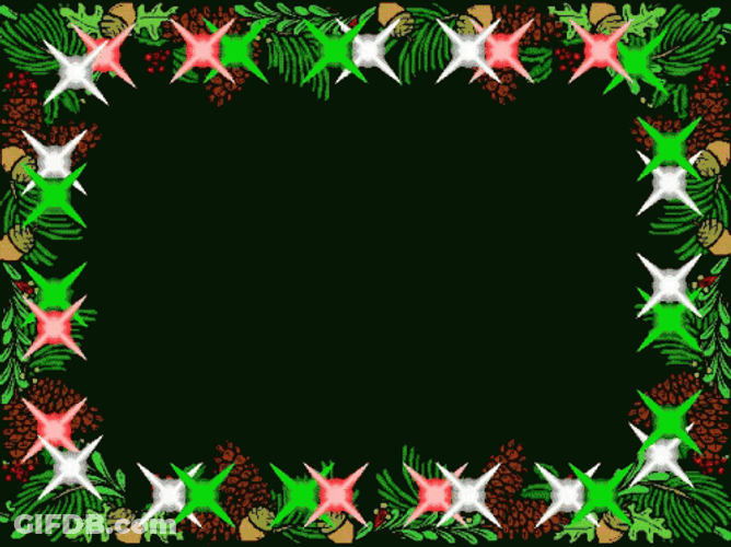 Black Board Shimmering Multicolored Lights Border GIF
