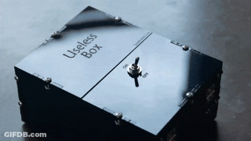 Black Box Saying Useless Box GIF