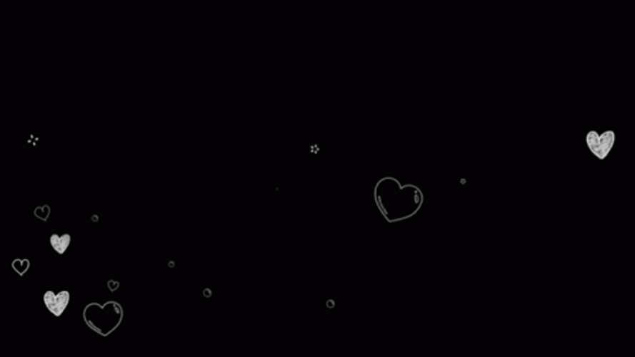 Black Bubble Hearts Discord Banner GIF