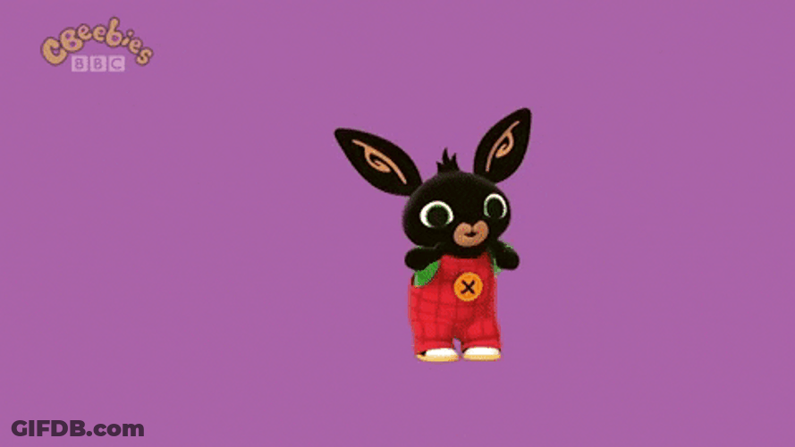 Black Bunny Enjoys Lunar New Year Fireworks Display GIF