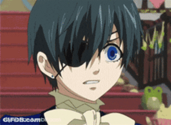 Black Butler Ciel On Stairs GIF