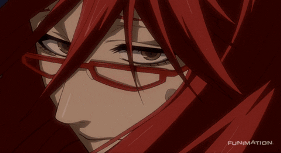 Black Butler Grell With Chainsaw GIF