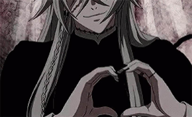 Black Butler Hand Heart GIF