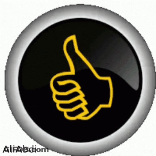 Black Button Thumbs Up Aliabdi GIF