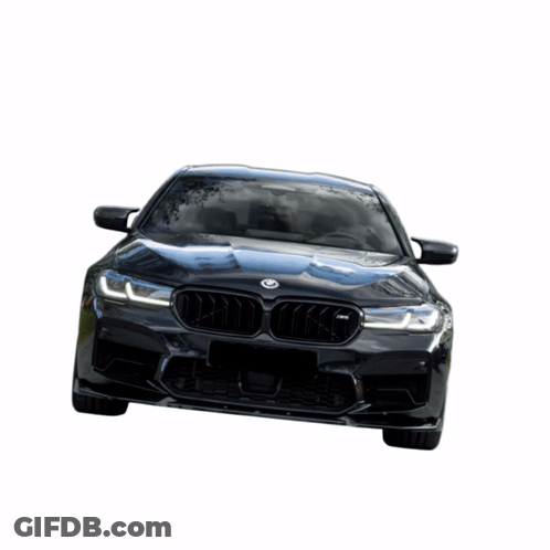 Black Car With BMW Logo On Hood GIF