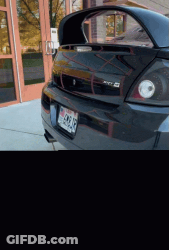 Black Car With License Plate 6N8 Jr GIF