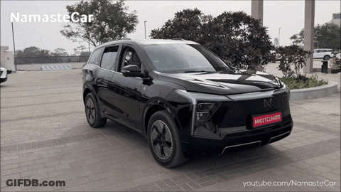 Black Car With License Plate MH01TC34M9B GIF