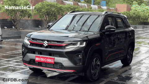 Black Car With License Plate MH58C00013 GIF