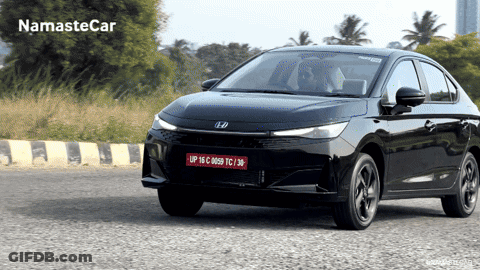 Black Car With License Plate UP 16 C 0659 TC 136 GIF