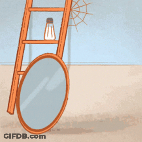 Black Cat Breaking Mirror Happy Friday The 13Th GIF