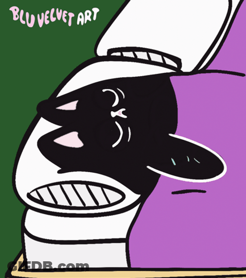 Black Cat Im Awake GIF