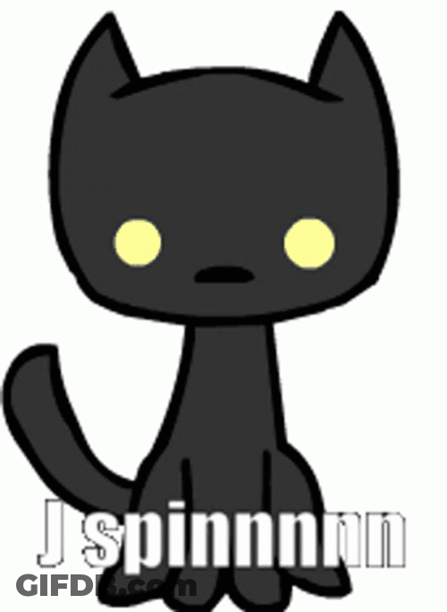 Black Cat J Spinning GIF