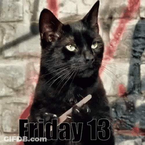 Black Cat Nail File Friday 13Th Curse Meme GIF