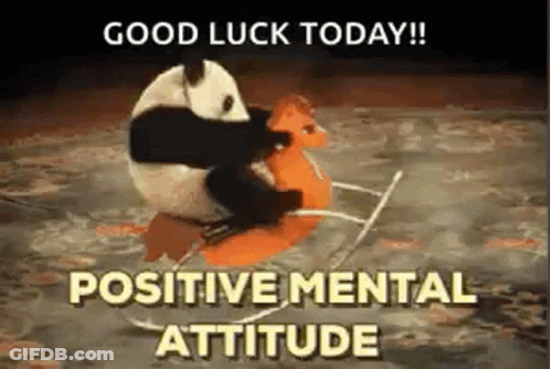 Black Cat Saying Good Luck Today GIF