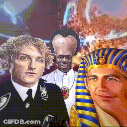 Black Cat Walking With 4Gifs.com Logo GIF
