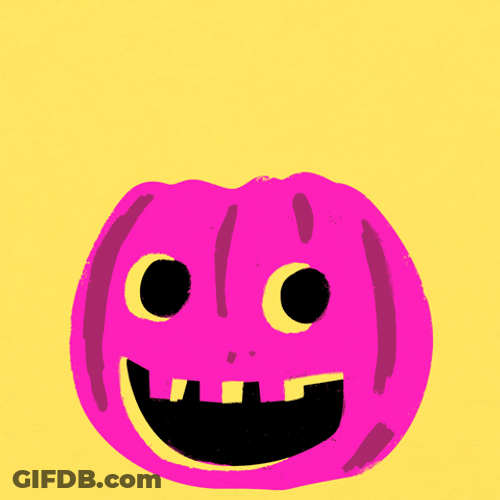 Black Cat Wave Halloween Pumpkin GIF