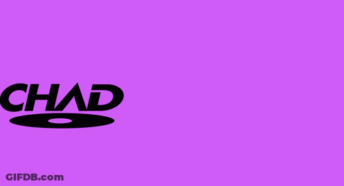 Black Chad Logo On Yellow Background GIF
