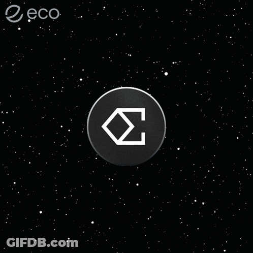 Black Circle With White Square Surrounded By Stars GIF