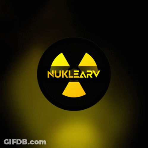 Black Circle With Yellow Nuclear Symbol Nuklearv GIF