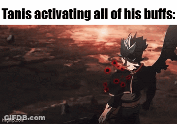 Black Clover Tanis Activating All Of His Buffs GIF