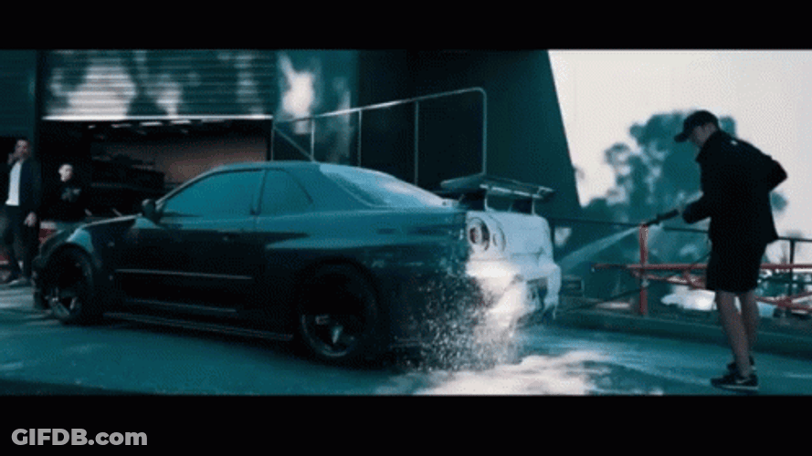 Black Cool Gtr R34 GIF