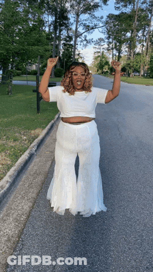 Black Curvy Woman Street Dancing GIF