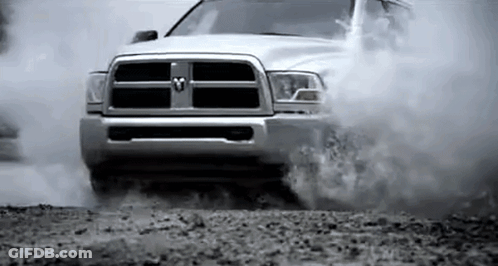 Black Dodge Challenger Driving GIF