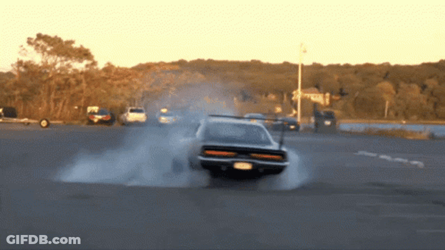 Black Dodge Daytona GIF