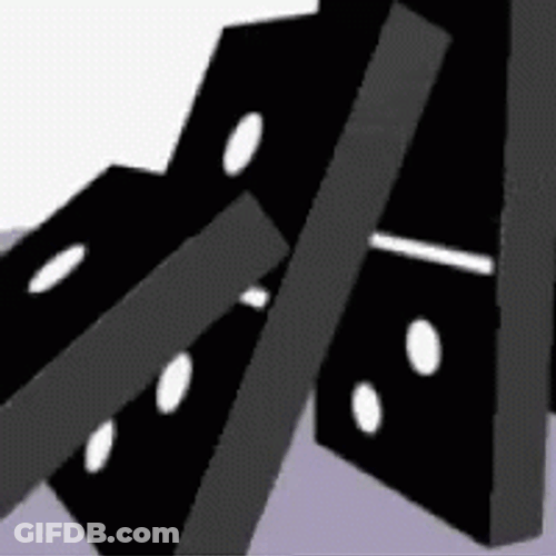 Black Dominos Falling Slowly GIF