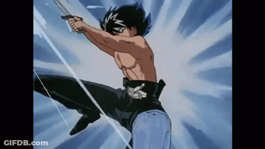 Black Dragon Hiei Dash Movement GIF