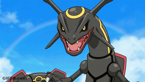 Black Dragon With Yellow Circle On Head GIF
