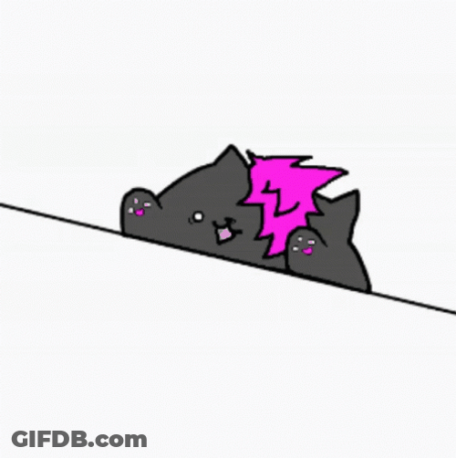 Black Emo Bongo Cat Purple Hair GIF