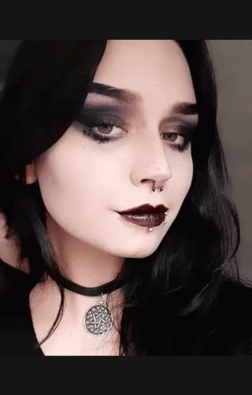 Black Fashion Gothic Metal Girl GIF