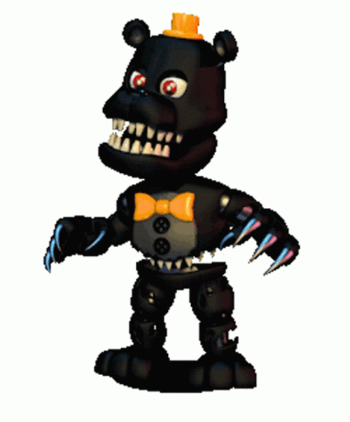 Black Freddy FNAF World GIF