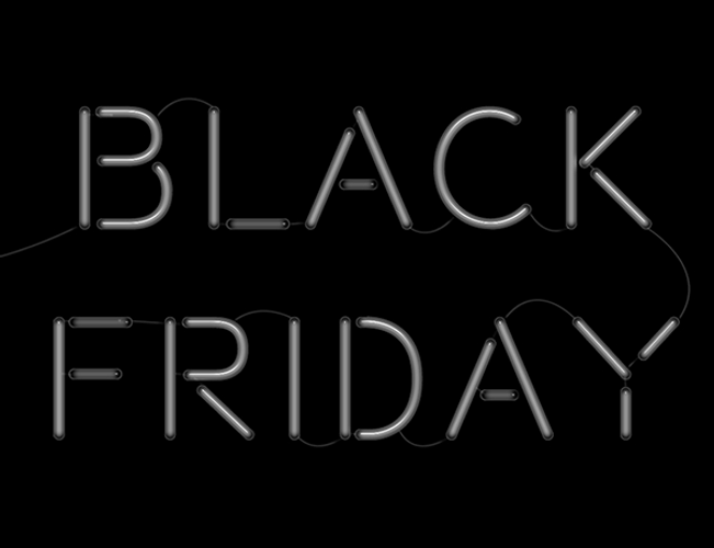 Black Friday Flashing Text Art GIF