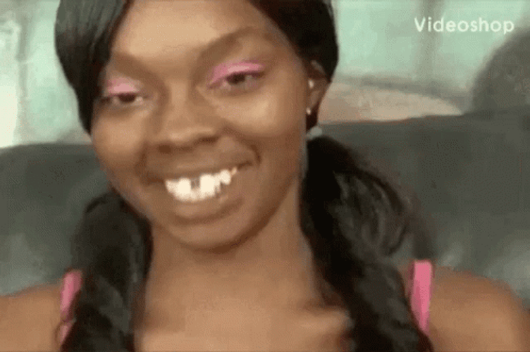 Black Girl Laughing Gap Teeth GIF