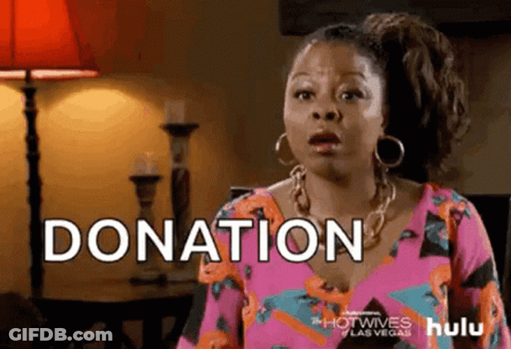Black Girl One More Donation GIF
