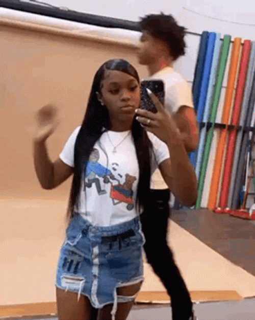 Black Girl Wig Selfie GIF