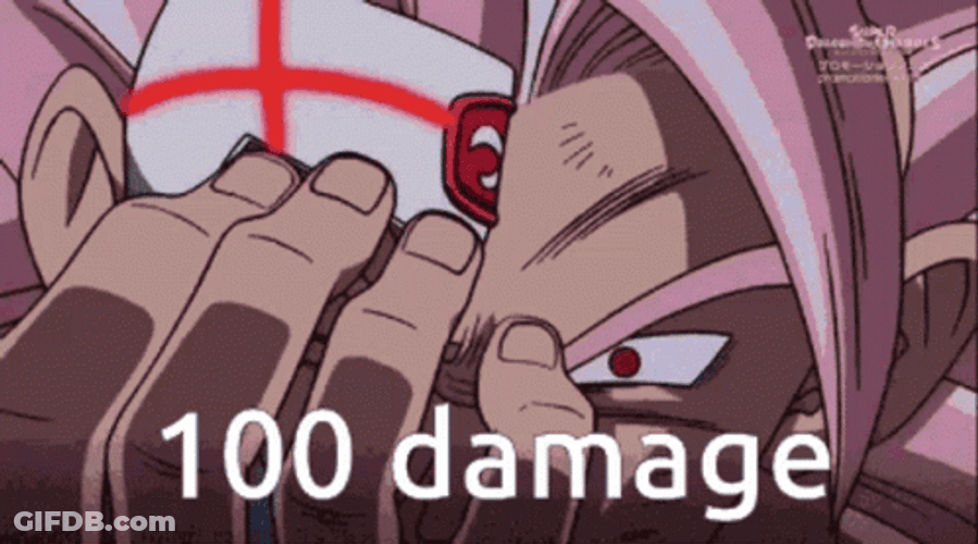 Black Goku 100 Damage GIF